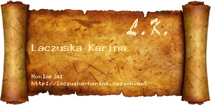 Laczuska Karina névjegykártya